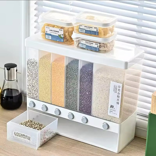Partitioned cereal dispenser