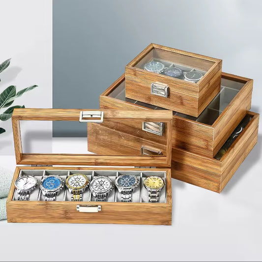 Wooden watch case organizer gift