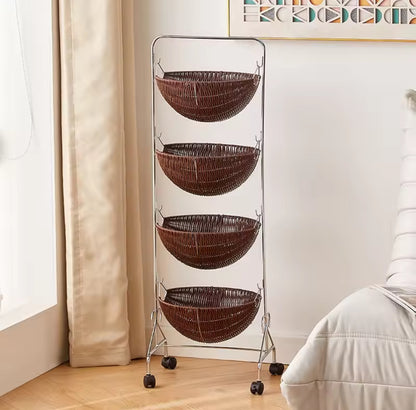 4Layer Bamboo like Fruit Rack