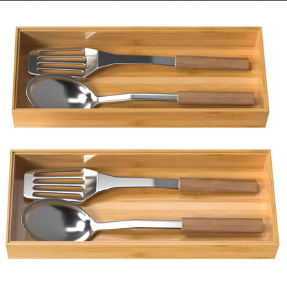 Bamboo cutlery  organizer/holder