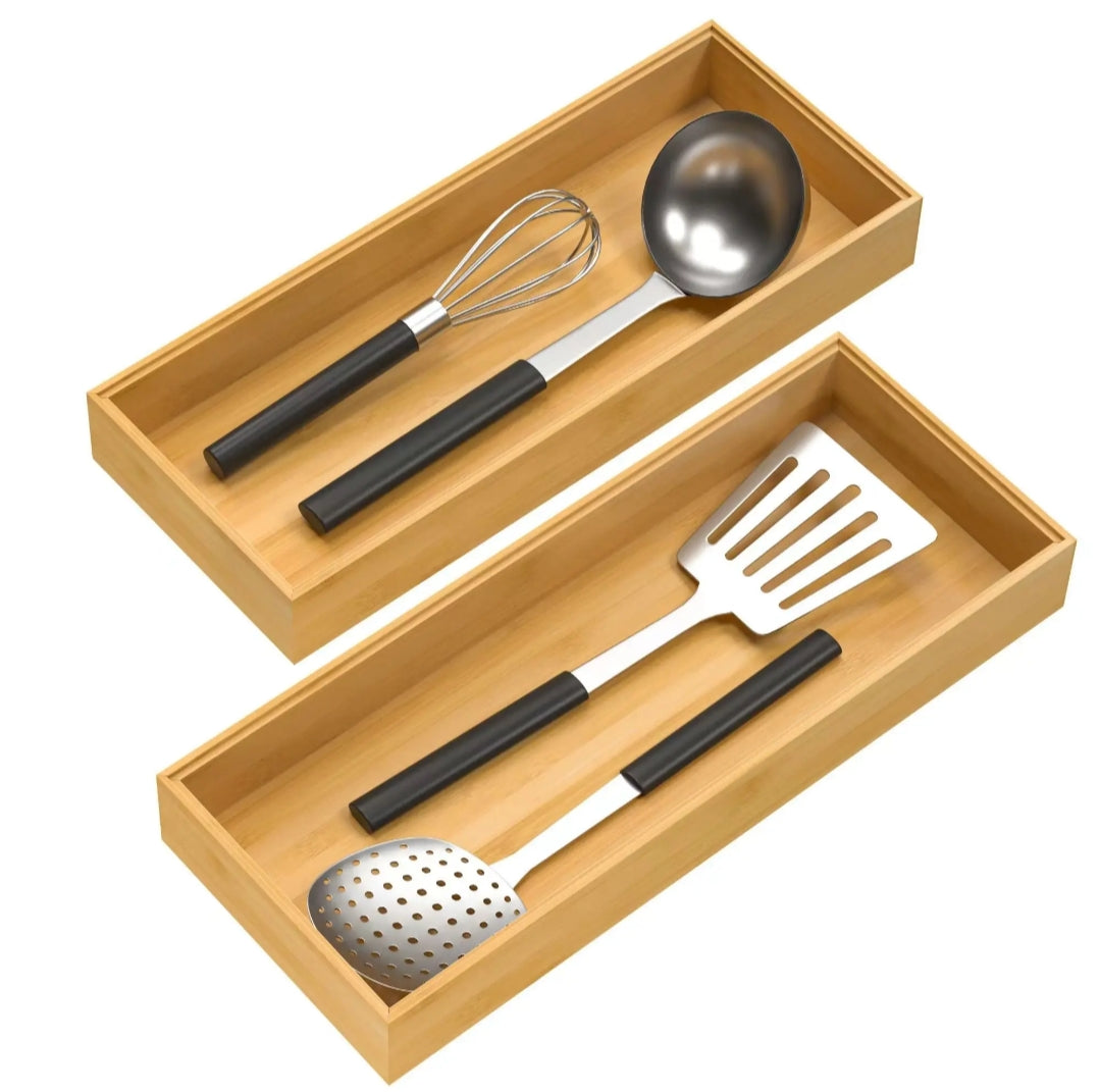 Bamboo cutlery  organizer/holder