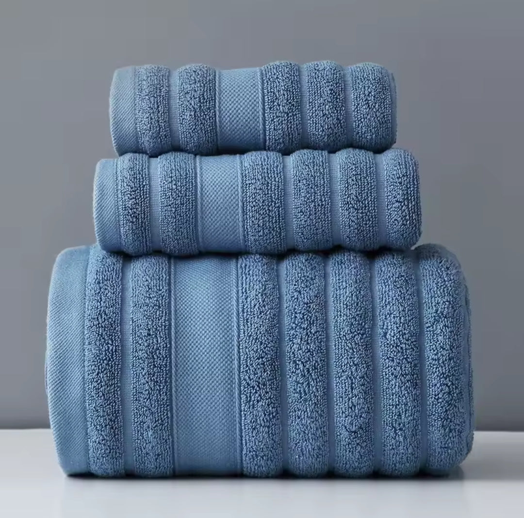 3pc Set Cotton Bath Towel