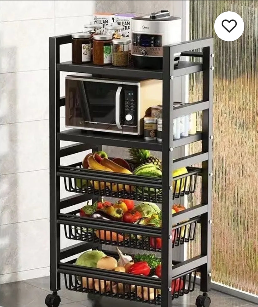 5 Layer metallic kitchen rack