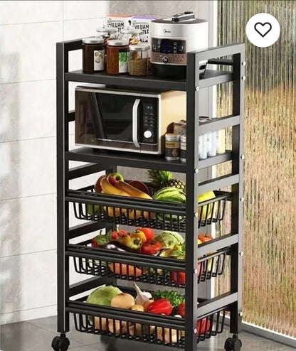 5 Layer metallic kitchen rack
