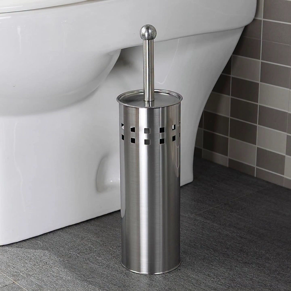 Stainless Steel Toilet Brush with Holder in Nairobi Gem Home Accessories 