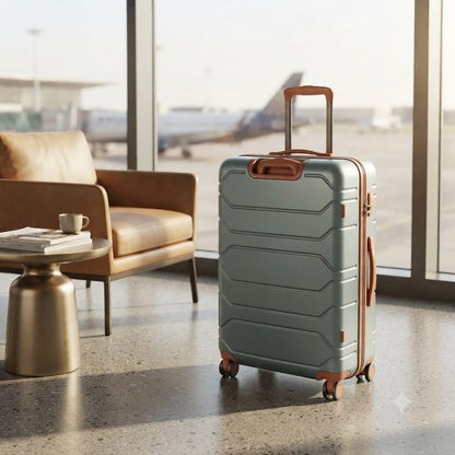 Lujo 1016 A02 Three-Piece Cabin Travel Suitcase  in Nairobi Gem Home 