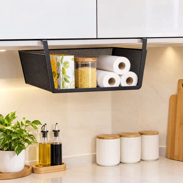 Metallic Under the Shelf Cabinet Organizer Rack