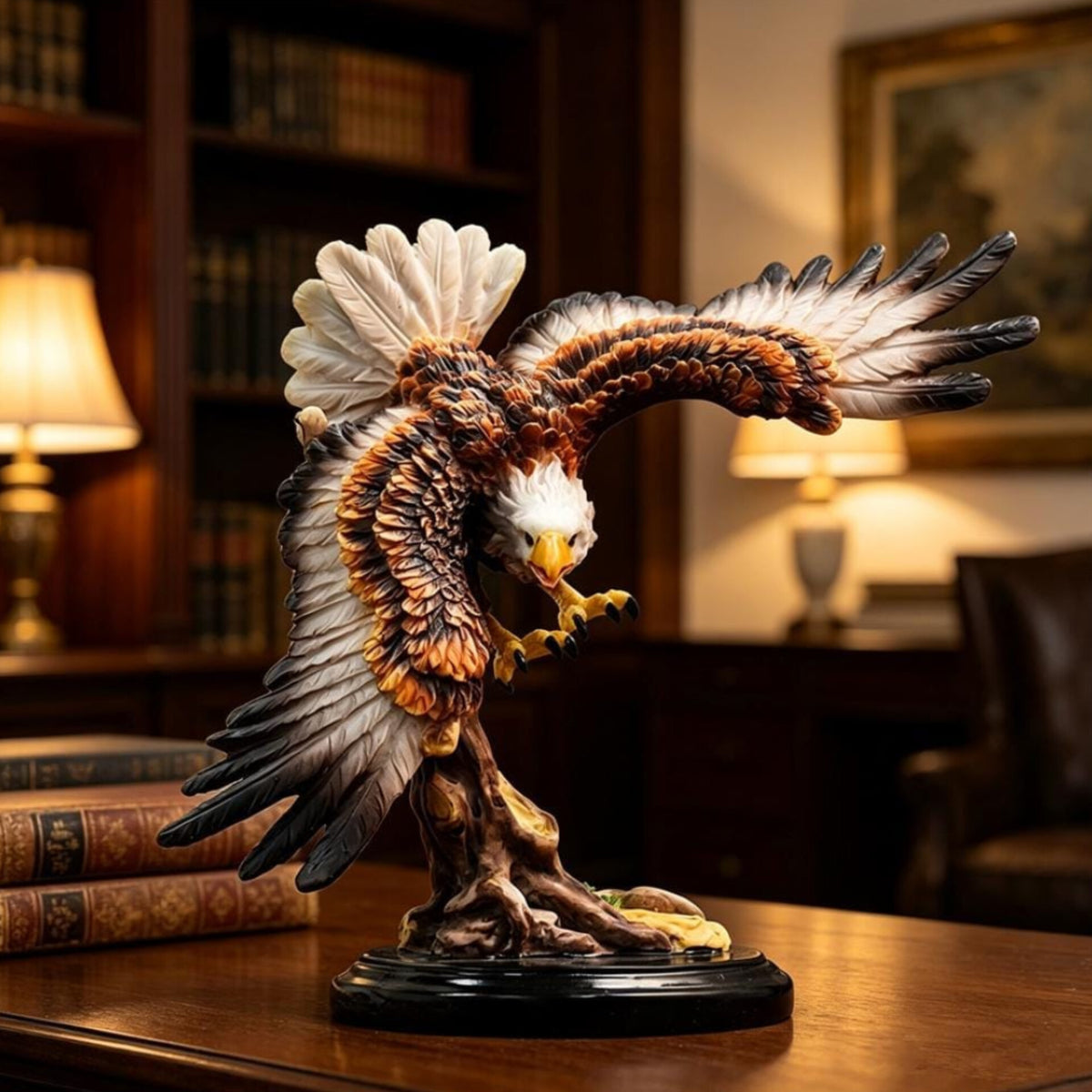Wooden Resin Eagle Decor