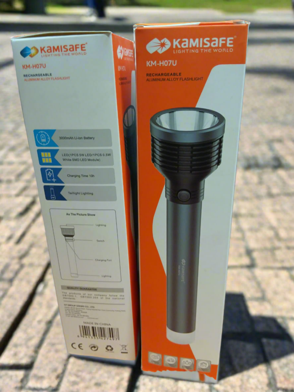 Kamisafe KM-H07U Rechargeable Aluminum Alloy Flashlight