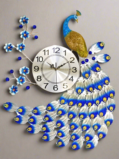 Peacock wall clock BlackNov