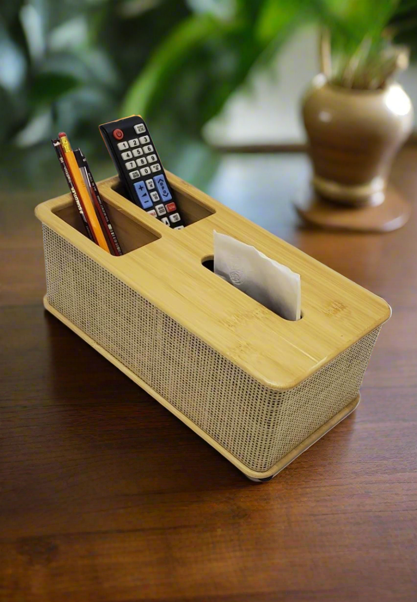 3 in 1 Rattan Serviette Holder