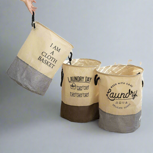 Laundry basket with handle