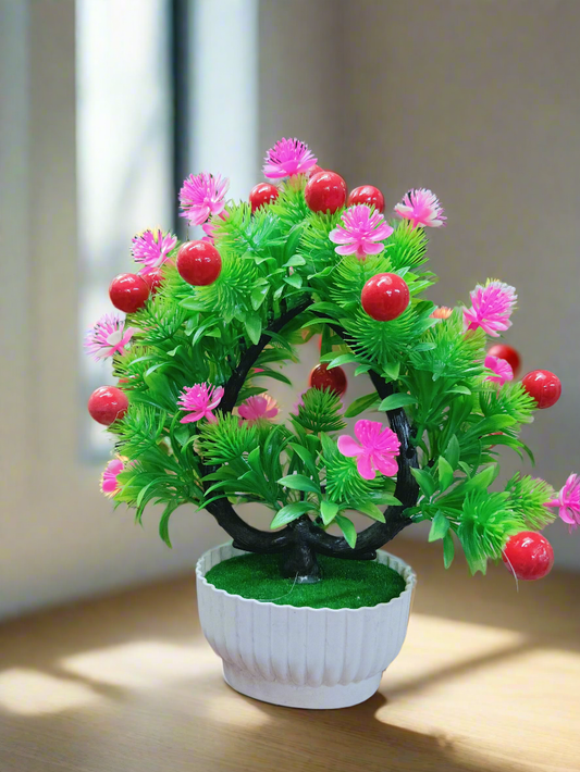 Artificial flowers with a pot