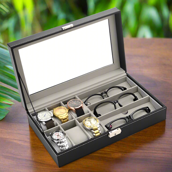 2 in 1 Eye glasses and watch organizer gift set