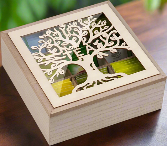 Wooden tea/coffee organizer