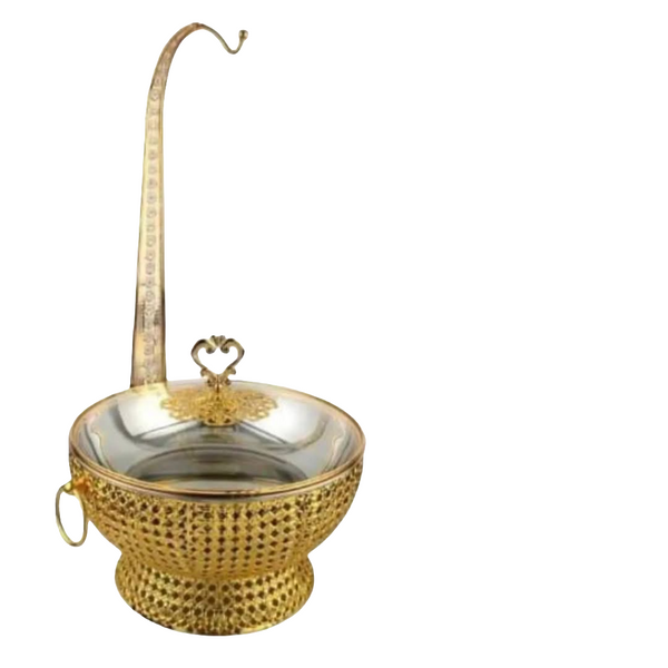 8L Gold round chaffing dish