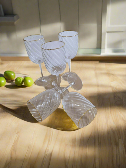 6pc wine glasses