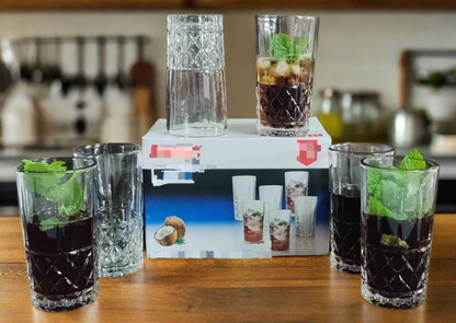 6pc Assorted Water/Juice Glass Set