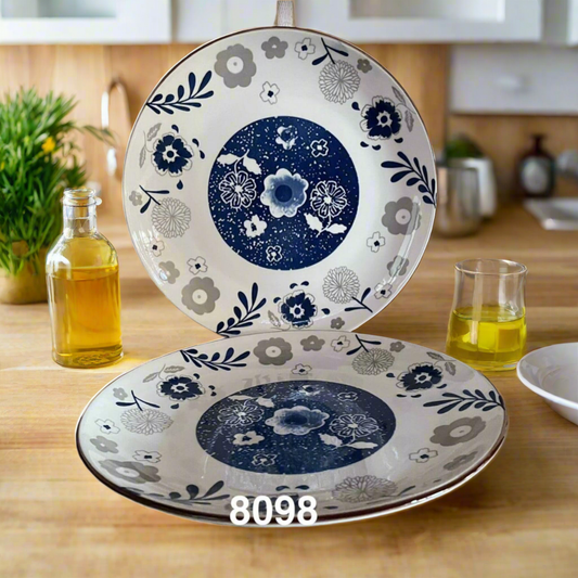 6Pc Ceramic Dinner Plates Floral