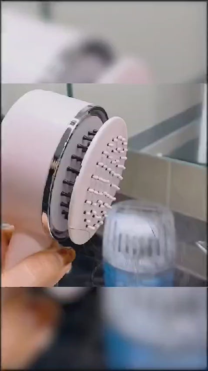 Self cleaning hair comb