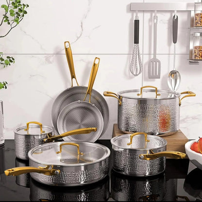 10Pc stainless steel cookware set