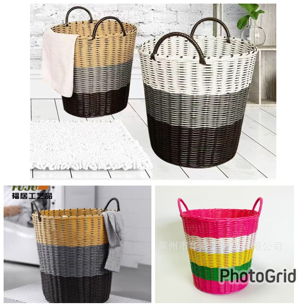 Rattan multipurpose laundry basket