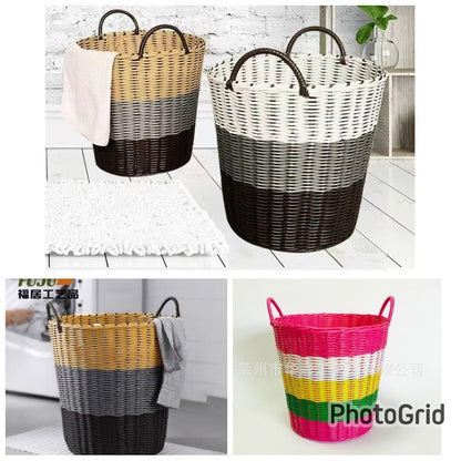 Rattan multipurpose laundry basket