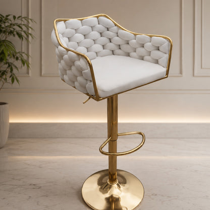 Kitchen Island Bar Stool with Gold Base