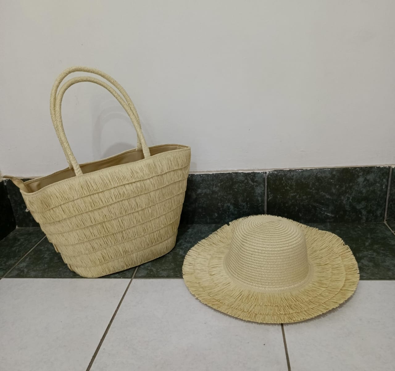 Summer Straw Bag and Beach Hat