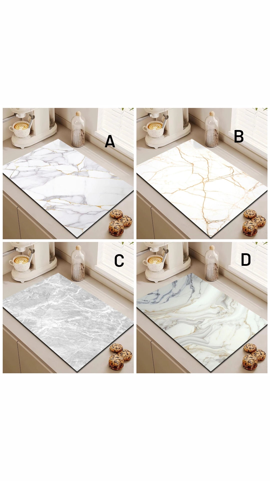 Absorbent dish drying mat