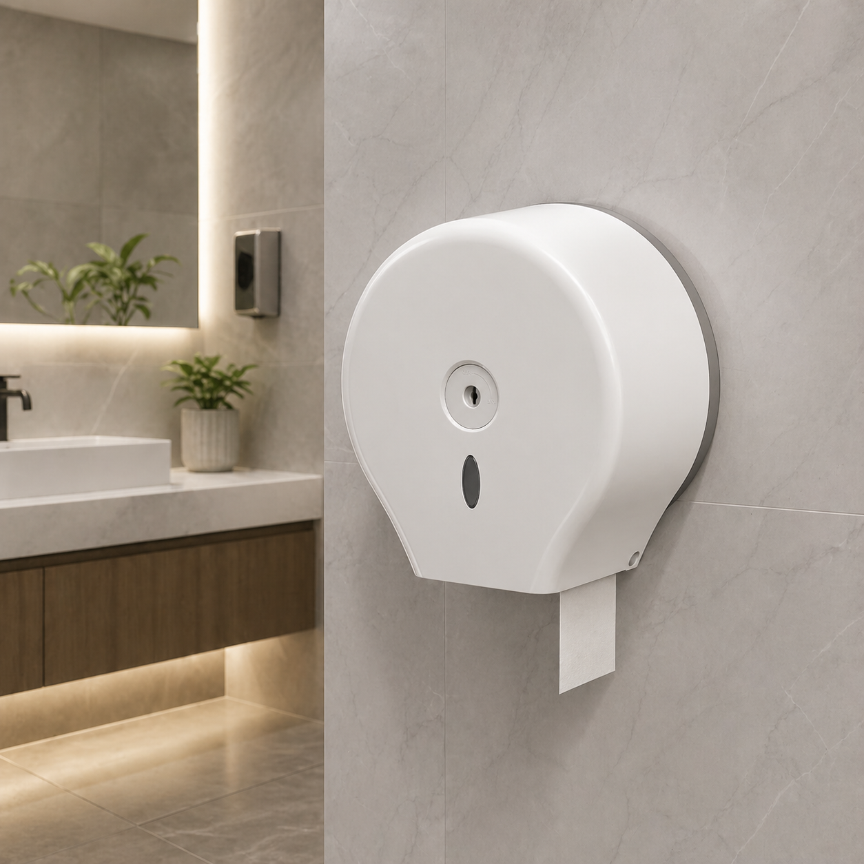 Round Wall Mounted Tissue Holder 