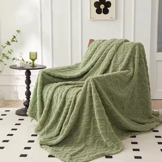 Monolayer winter throw blanket/, fleece blankets