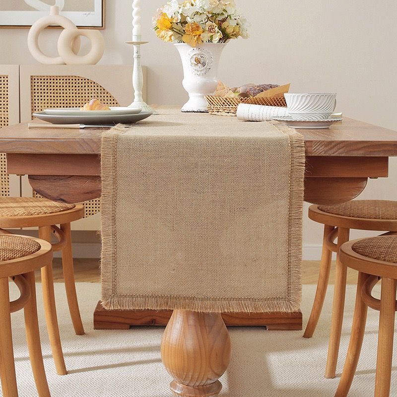 30*275Cm Natural Linen Woven Table Runner Gha