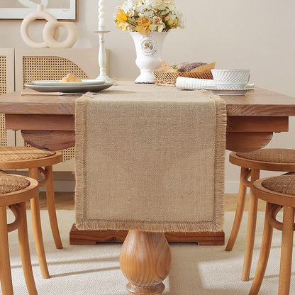 30*275Cm Natural Linen Woven Table Runner Gha