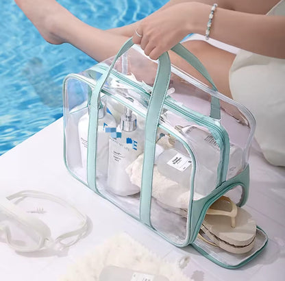 Beach wash bag swimming pool bag with shoe compartment