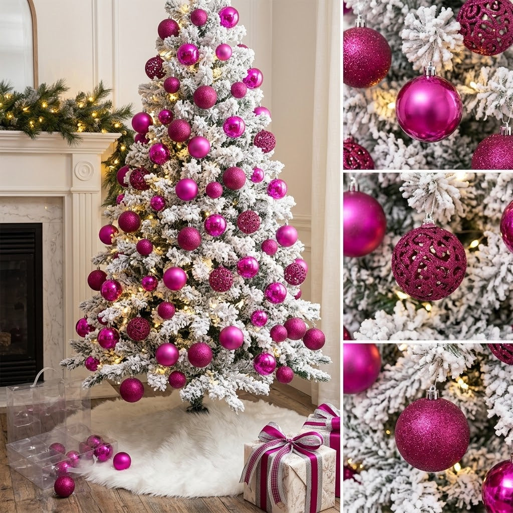 100 Piece Christmas Tree Decor Balls Set