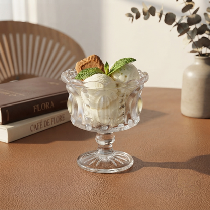 6pc  Vintage  Glass Dessert Bowls Set