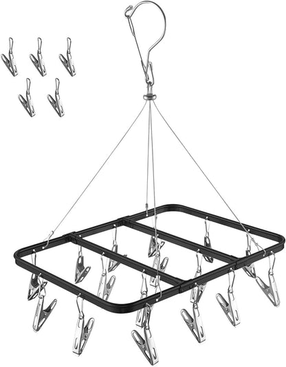 26 Peg metallic cloth drying rack hanger