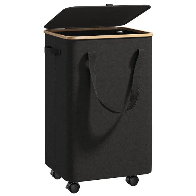 Laundry basket with wheels