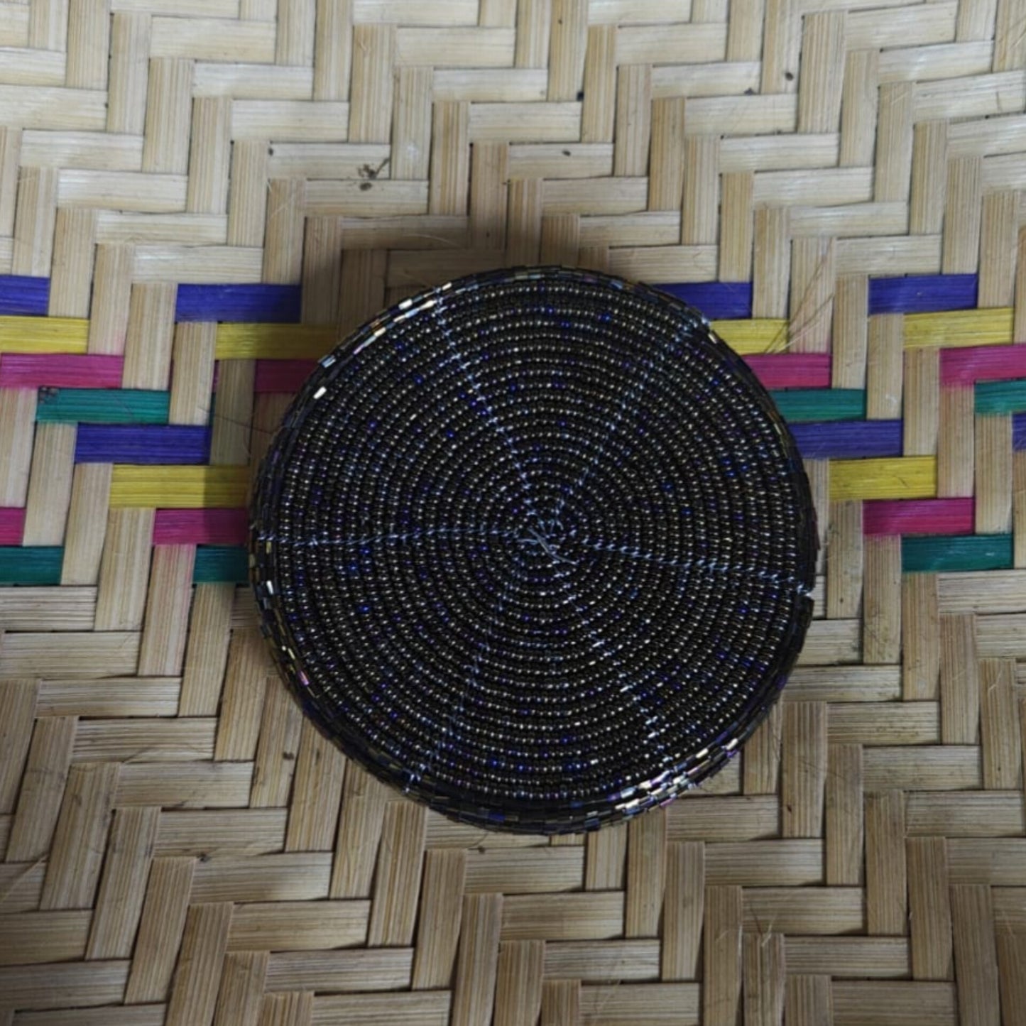 Beaded Coasters 6 Piece Set, 11 cm