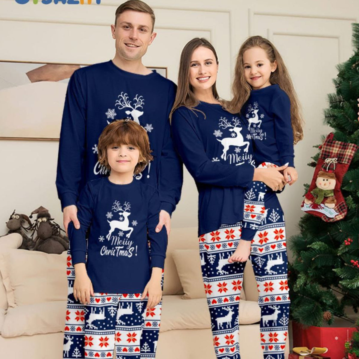 Christmas Pajamas Outfit Set For Adults And Kids