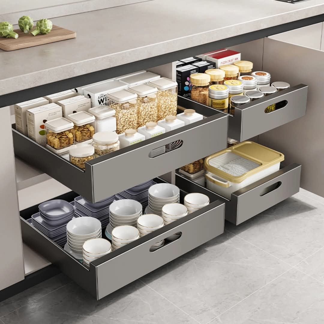 Pull out  cabinet drawer organizer