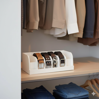 Bamboo belt organizer