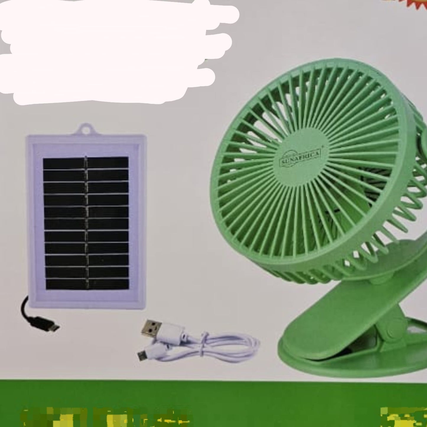 Solar rechargeable desk fan