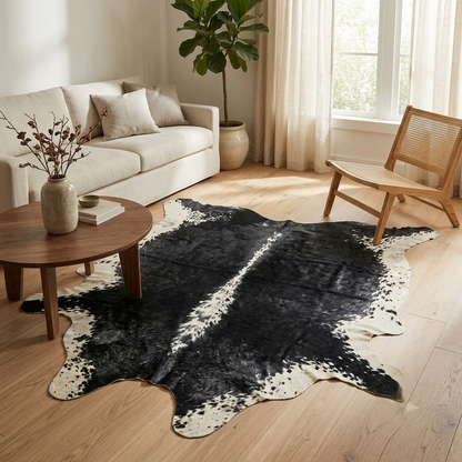 Cowhide Printed Area Rug 140x160cm