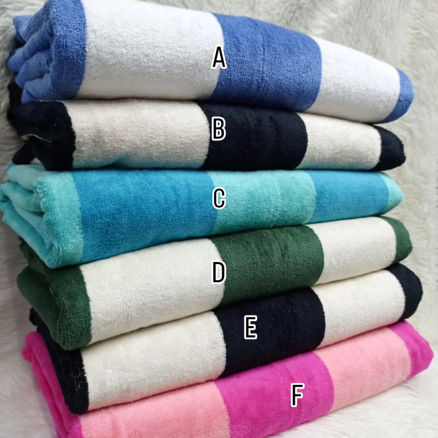 Cotton stripped towel