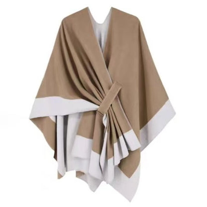 Double sided wrap up shawl winter  ponchos
