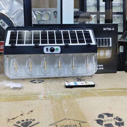 Six Bulb Solar Motion Sensor Wall Light