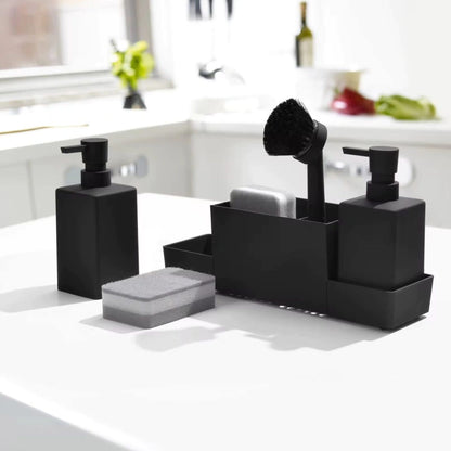Matte black kitchen soap dispenser
