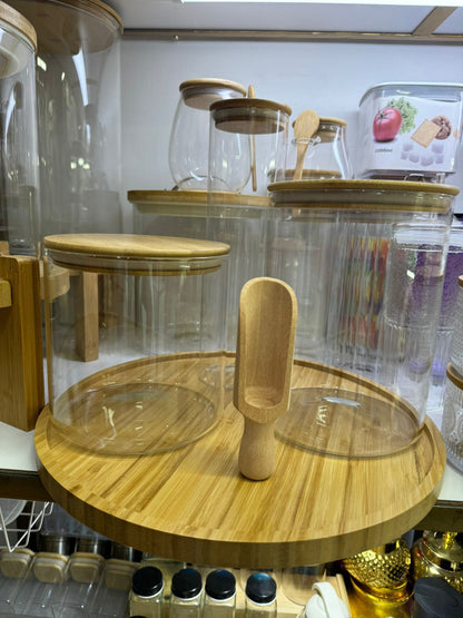 5pc borosilicate glass cereal storage